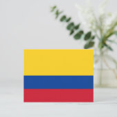 Briefkaart met vlag van Colombia (Staand voorkant)