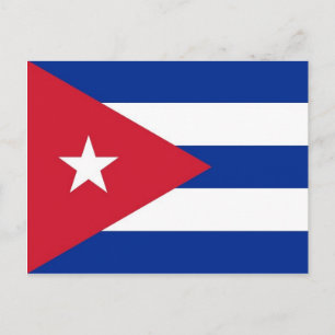 Briefkaart met vlag van Cuba