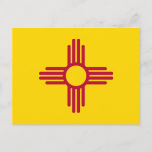 Briefkaart met vlag van de staat New Mexico - Vere