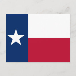 Briefkaart met vlag van de staat Texas - Verenigde