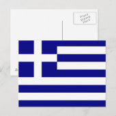 Briefkaart met vlag van Griekenland (Voorkant / Achterkant)