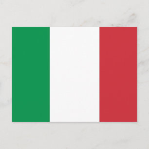 Briefkaart met vlag van Italië