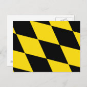 Briefkaart met vlag van München, Duitsland (Voorkant / Achterkant)