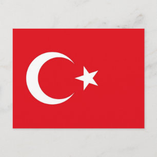 Briefkaart met vlag van Turkije