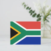 Briefkaart met vlag van Zuid-Afrika (Staand voorkant)