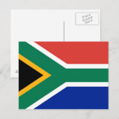 Briefkaart met vlag van Zuid-Afrika (Voorkant / Achterkant)