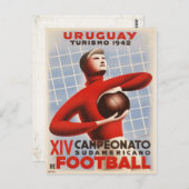 Briefkaart met  Voetbal van Uruguay (Voorkant / Achterkant)