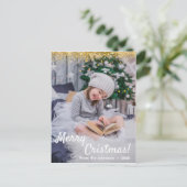 Briefkaart met vrolijk kerstfeest Prettige feestda (Staand voorkant)