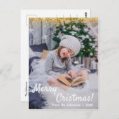 Briefkaart met vrolijk kerstfeest Prettige feestda (Voorkant / Achterkant)