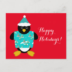 Briefkaart met whimsical-Penguin