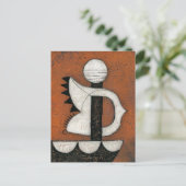 Briefkaart met zeilboot (Staand voorkant)