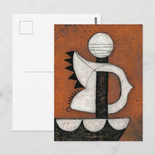 Briefkaart met zeilboot (Voorkant / Achterkant)