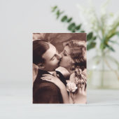 Briefkaart met zoete paar (Staand voorkant)