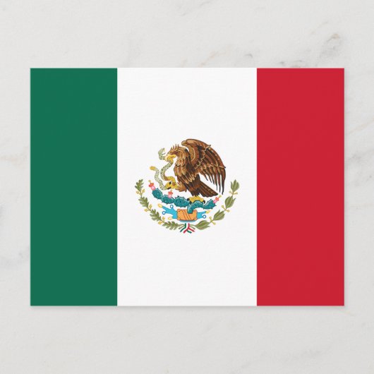 Briefkaart Mexicaanse vlag (Voorkant)