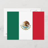 Briefkaart Mexico-vlag (Voorkant / Achterkant)