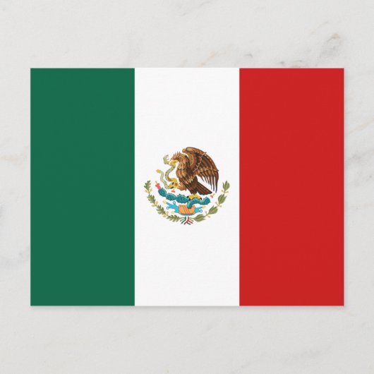 Briefkaart Mexico-vlag (Voorkant)