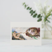 BRIEFKAART : MICHELANGELO : DE OPRICHTING VAN ADAM (Staand voorkant)