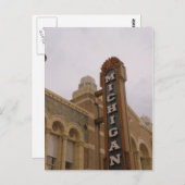 Briefkaart Michigan Theater (Voorkant / Achterkant)
