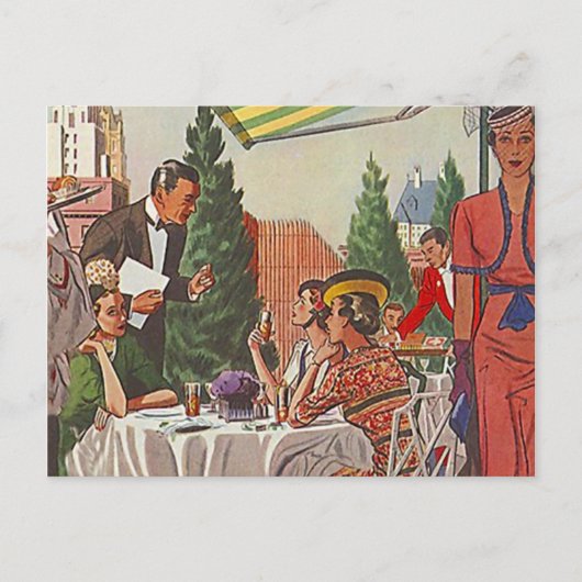 Briefkaart middag Tea Luncheon Friends (Voorkant)