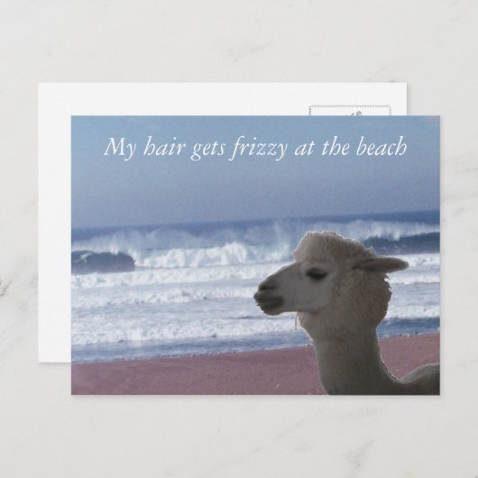 Briefkaart - Mijn haar wordt kroeshaar... (Voorkant / Achterkant)