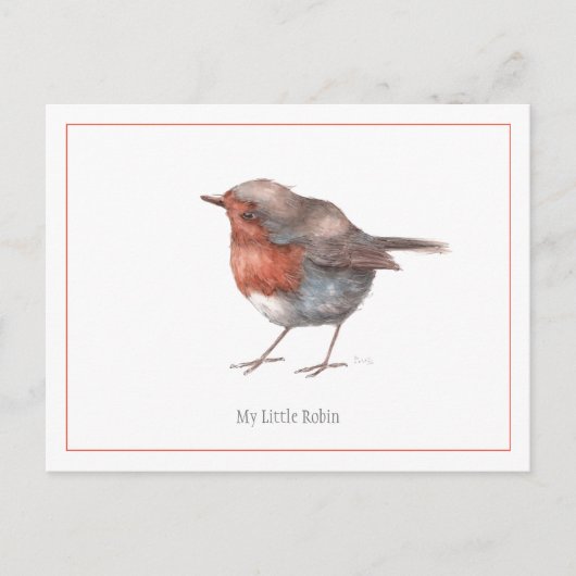 briefkaart "Mijn kleine Robin" (Voorkant)