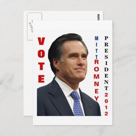 Briefkaart Mitt Romney 2012 (Voorkant / Achterkant)