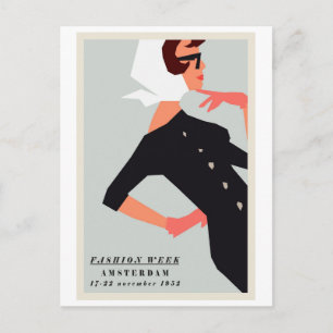 Briefkaart - Mode Week Amsterdam 1952