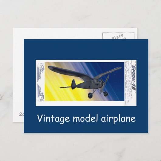 Briefkaart -  modelvliegtuig - Spook (Voorkant / Achterkant)