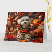 Briefkaart "Mogen al uw pompoenen gloeien" (Gele Bloem)