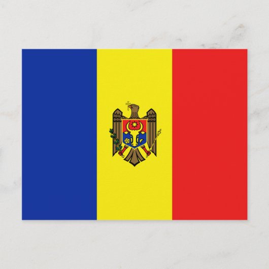 Briefkaart Moldavië-vlag (Voorkant)