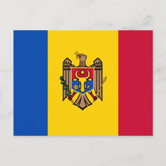Briefkaart Moldavië-vlag (Voorkant)