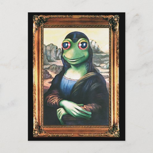 Briefkaart Mona Lisa Frog (Voorkant)