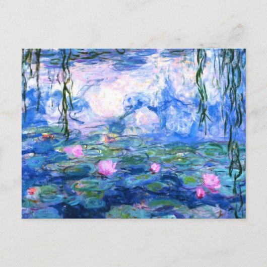 Briefkaart Monet Roze Water Lilies (Voorkant)