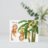 Briefkaart Monkey Thinking of You (Staand voorkant)