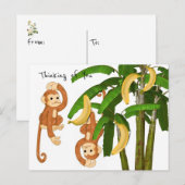 Briefkaart Monkey Thinking of You (Voorkant / Achterkant)
