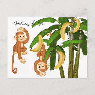 Briefkaart Monkey Thinking of You