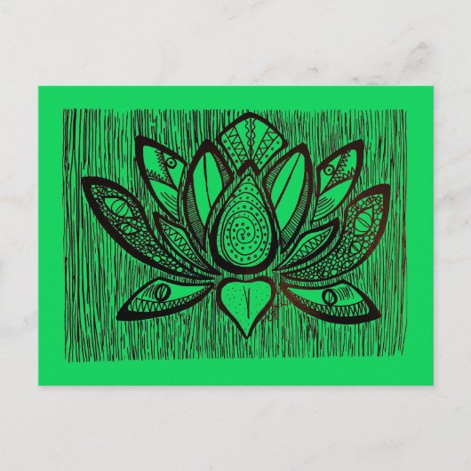 briefkaart "Monster Lotus" (Voorkant)