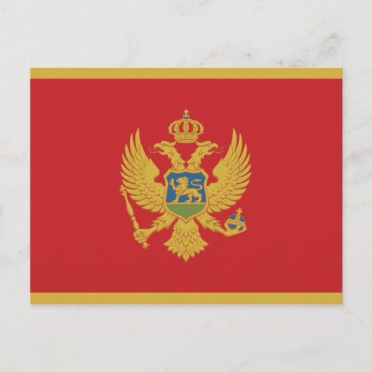 Briefkaart Montenegro-vlag (Voorkant)