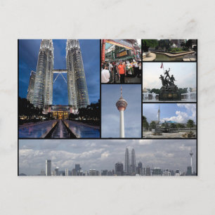 Briefkaart monumenten van Kuala Lumpur, Maleisië