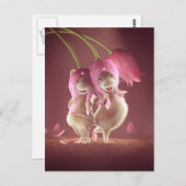 Briefkaart: "Mooie wensen" Briefkaart (Voorkant / Achterkant)