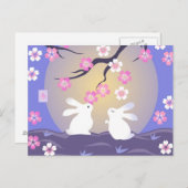 briefkaart "Moon Bunnies" (Voorkant / Achterkant)