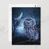 briefkaart "Moon Owl" (Voorkant / Achterkant)