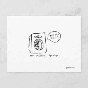 briefkaart motivatie luidspreker