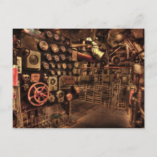 briefkaart motorruimte