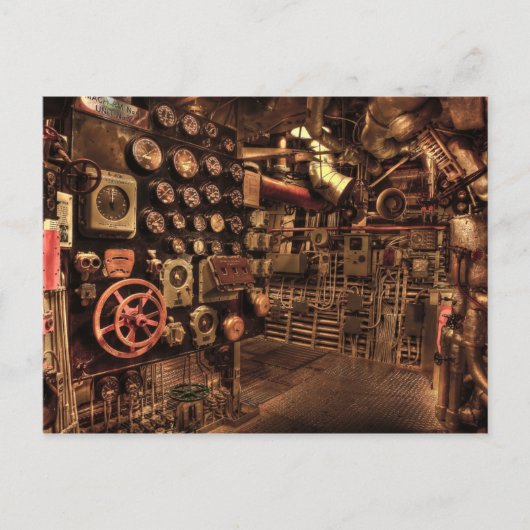 briefkaart motorruimte (Voorkant)