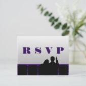 Briefkaart Movie Theater RSVP, Paars (Staand voorkant)