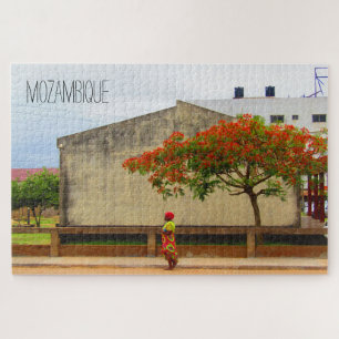 briefkaart mozambique vlamboom legpuzzel