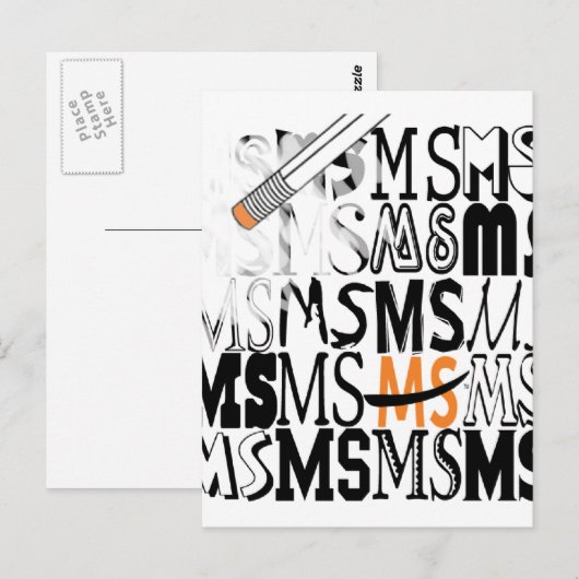 briefkaart "MS wissen" (Voorkant / Achterkant)