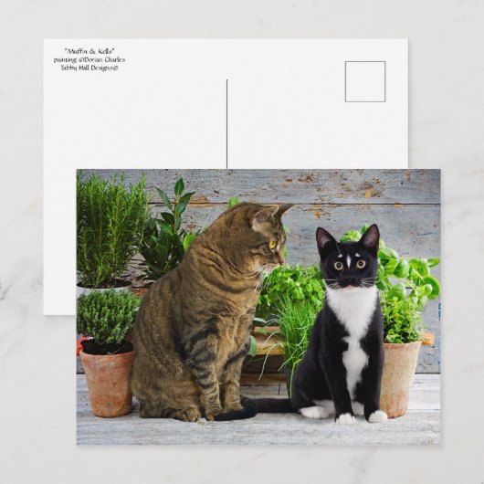 briefkaart "Muffin & Kells" (Voorkant / Achterkant)