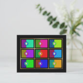 Briefkaart Multihue Flags Portugal (Staand voorkant)